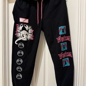 Marvel Venom Graphic Black Joggers Sweatpants
